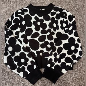 h&m flower sweater